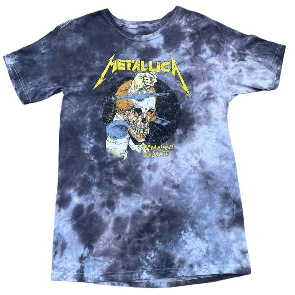 Tie Dye Metallic Graphic Tee Shirt (M)